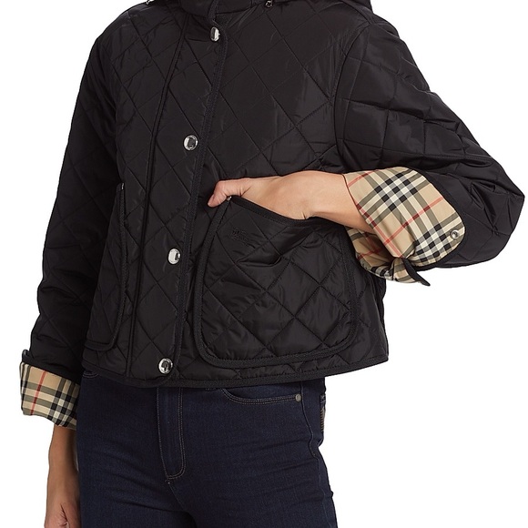 Burberry Black Quilted Nylon Puffer - Womens - Small - Picture 11 of 12